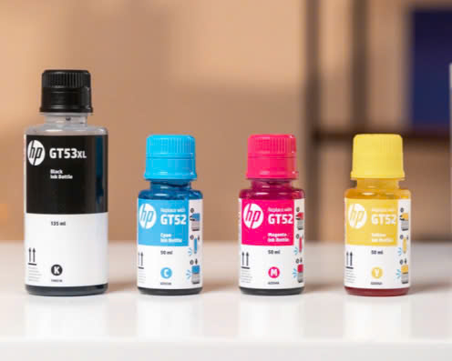 Mực in phun HP GT53  và GT52 dùng cho máy HP Ink Tank 115, 315, 415, Smart Tank 580, 750