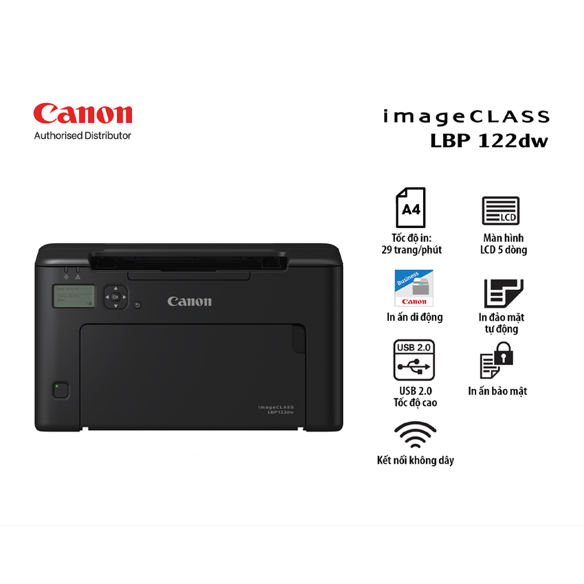 Máy in laser đen trắng Canon LBP122DW
